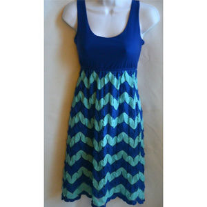 JUDITH MARCH Royal BLUE Crochet Skirt Dress